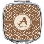 Giraffe Print Compact Makeup Mirror (Personalized)