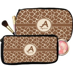 Giraffe Print Makeup / Cosmetic Bag (Personalized)