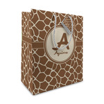 Giraffe Print Medium Gift Bag (Personalized)