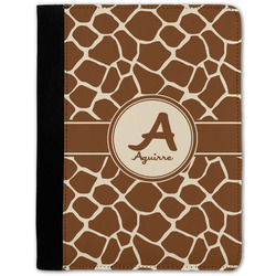 Giraffe Print Notebook Padfolio - Medium w/ Name and Initial