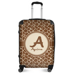 Giraffe Print Suitcase - 24" Medium - Checked (Personalized)