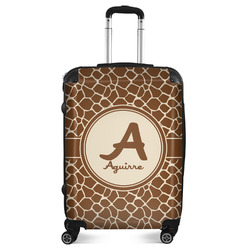 Giraffe Print Suitcase - 24"Medium - Checked (Personalized)