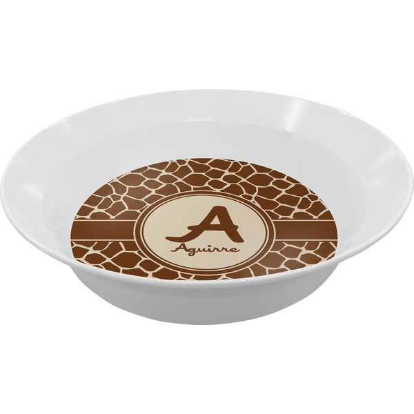 Custom Giraffe Print Melamine Bowl (Personalized)