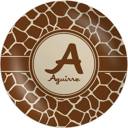 Giraffe Print Melamine Plate (Personalized)