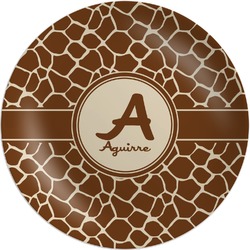 Giraffe Print Melamine Plate (Personalized)