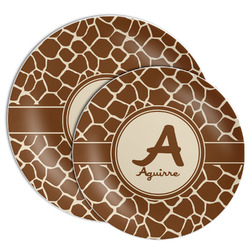 Giraffe Print Melamine Plate (Personalized)