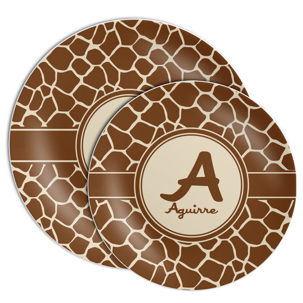 Giraffe Print Melamine Plates - PARENT/MAIN