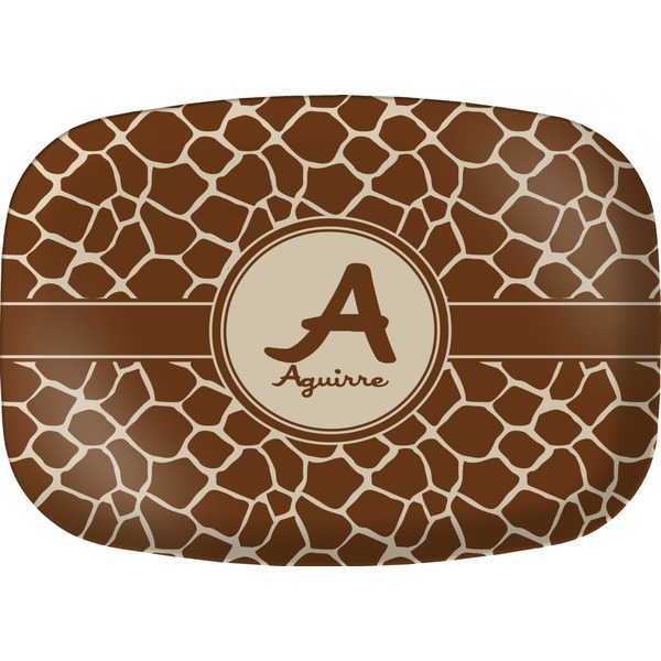 Custom Giraffe Print Melamine Platter (Personalized)