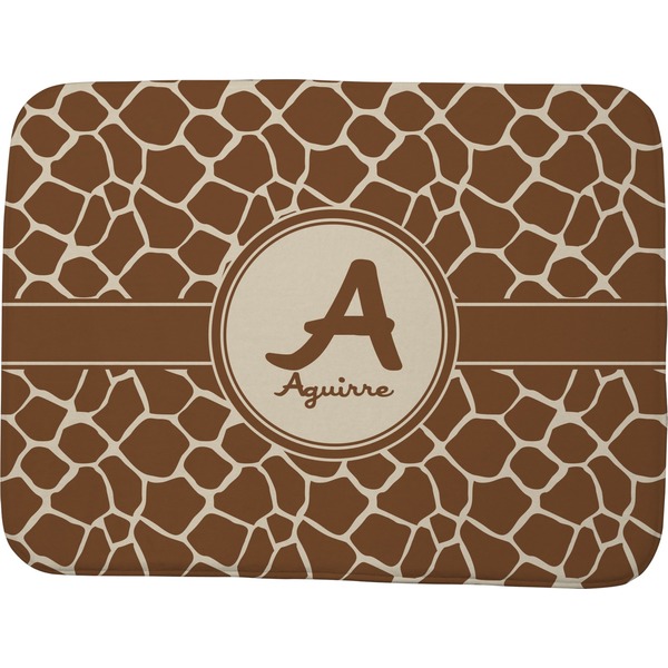 Custom Giraffe Print Memory Foam Bath Mat - 48"x36" (Personalized)