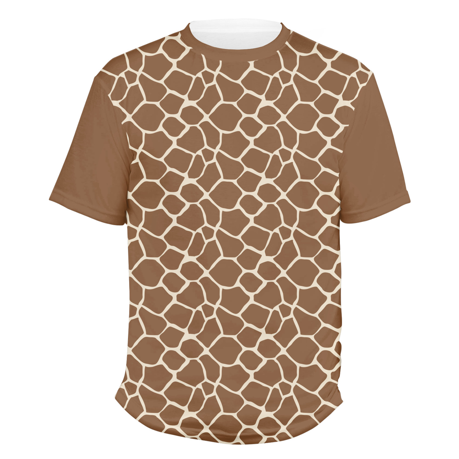 Custom Giraffe Print Men's Crew T-Shirt | YouCustomizeIt