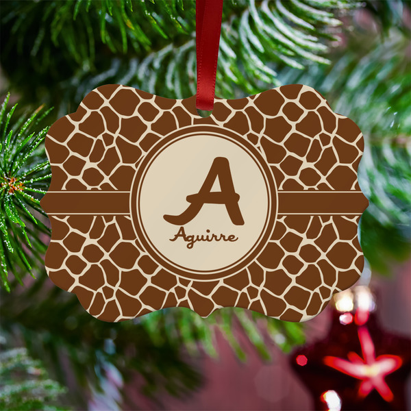 Giraffe Print Metal Benilux Ornament - Lifestyle