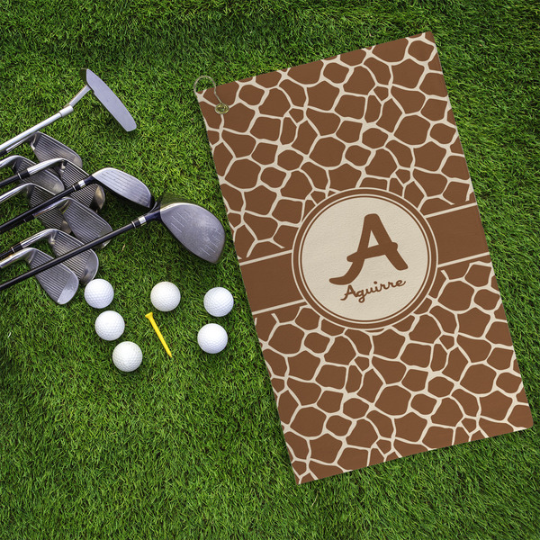 Giraffe Print Microfiber Golf Towels - LIFESTYLE