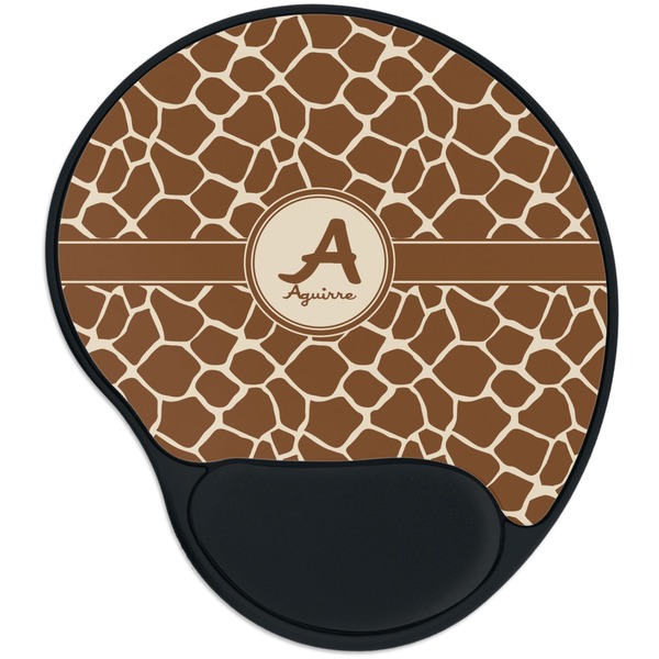 Custom Giraffe Print Mouse Pad with Wrist Support