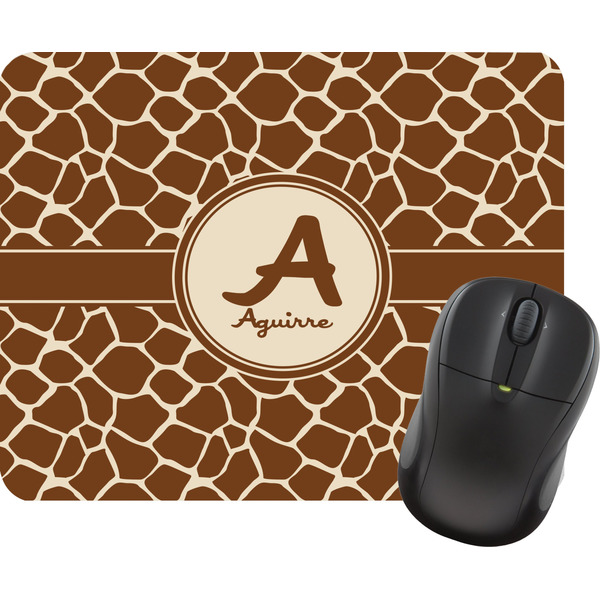 Custom Giraffe Print Rectangular Mouse Pad (Personalized)