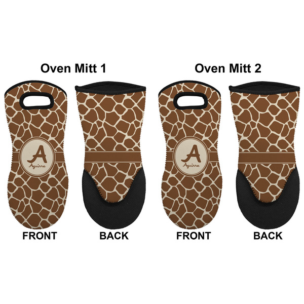 Giraffe Print Neoprene Oven Mitt - Set of 2 - Approval