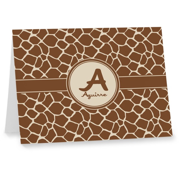 Custom Giraffe Print Note cards (Personalized)
