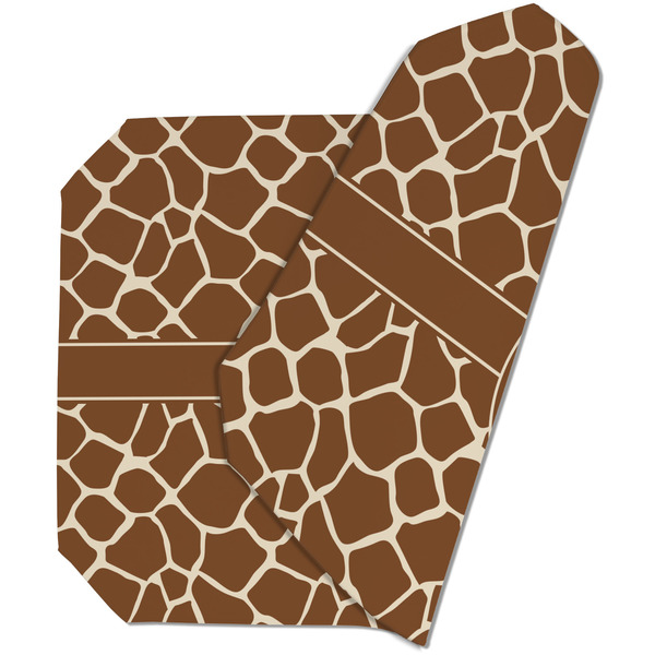 Custom Giraffe Print Dining Table Mat - Octagon (Double-Sided) w/ Name and Initial