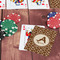 Giraffe Print On Table with Poker Chips