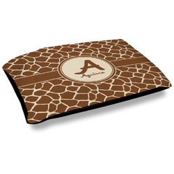 Giraffe Print Outdoor Dog Bed - Large (Personalized)