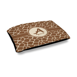 Giraffe Print Outdoor Dog Bed - Medium (Personalized)