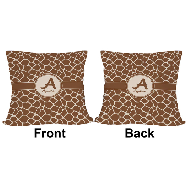 Giraffe Print Outdoor Pillow - 16x16