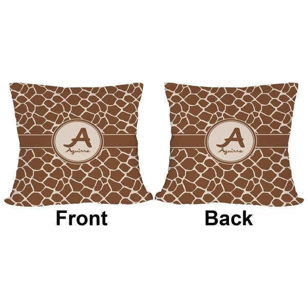 Giraffe Print Outdoor Pillow - 18x18