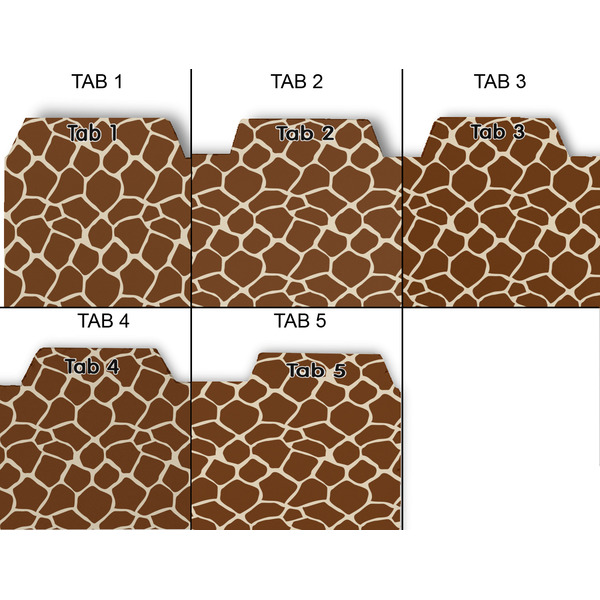 Giraffe Print Page Dividers - Set of 5 - Approval