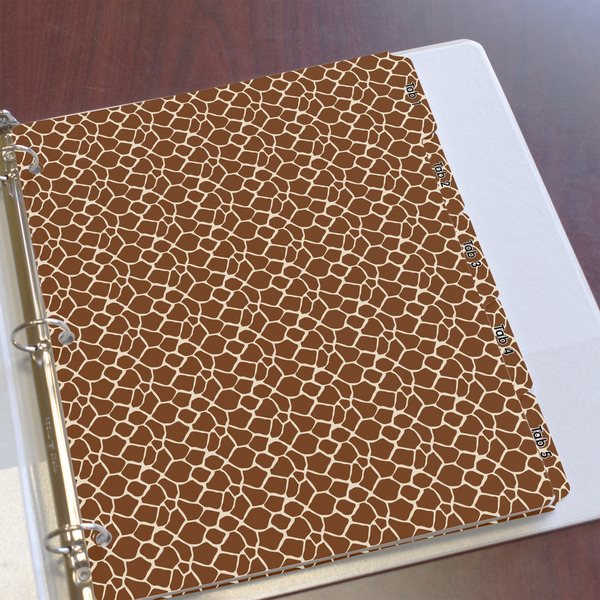 Giraffe Print Page Dividers - Set of 5 - In Context