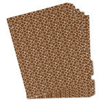 Giraffe Print Binder Tab Divider - Set of 5 (Personalized)