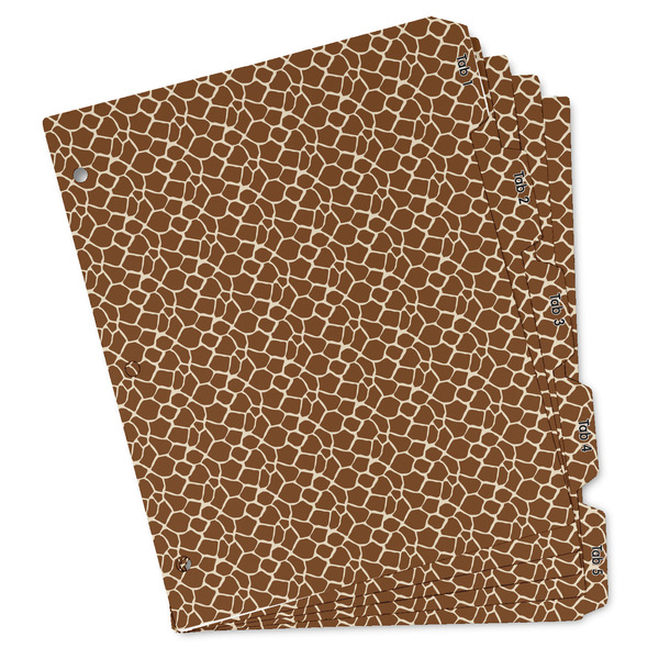 Custom Giraffe Print Binder Tab Divider - Set of 5 (Personalized)
