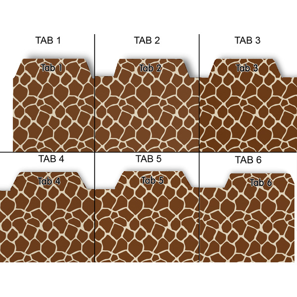 Giraffe Print Page Dividers - Set of 6 - Approval