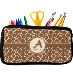 Giraffe Print Neoprene Pencil Case (Personalized)