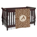 Giraffe Print Baby Blanket (Double Sided) (Personalized)