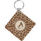 Giraffe Print Personalized Diamond Key Chain