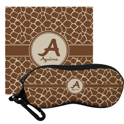 Giraffe Print Eyeglass Case & Cloth (Personalized)