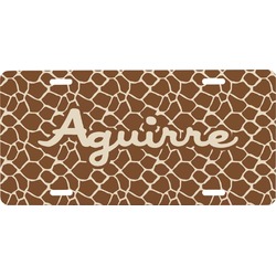Giraffe Print Front License Plate (Personalized)