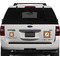 Giraffe Print Personalized Square Car Magnets on Ford Explorer