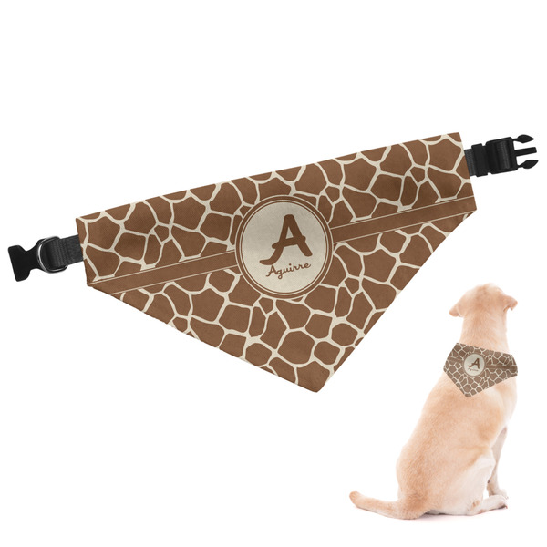 Custom Giraffe Print Dog Bandana - Medium (Personalized)