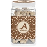 Giraffe Print Dog Treat Jar (Personalized)