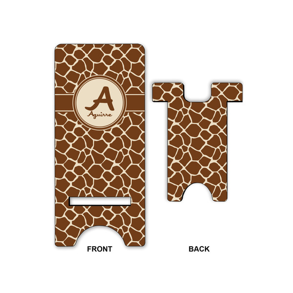 Giraffe Print Phone Stand - Front & Back