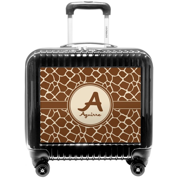 Custom Giraffe Print Pilot / Flight Suitcase (Personalized)