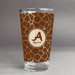 Giraffe Print Pint Glass - Full Print (Personalized)