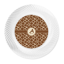 Giraffe Print Plastic Party Dinner Plates - 10" (Personalized)