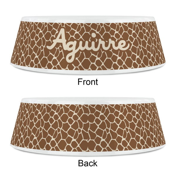 Giraffe Print Plastic Pet Bowls - Small - APPROVAL