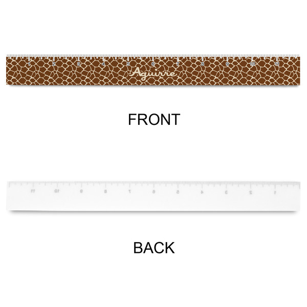 Giraffe Print Plastic Ruler - 12" - APPROVAL