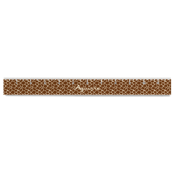 Giraffe Print Plastic Ruler - 12" - FRONT