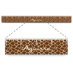 Giraffe Print Plastic Ruler - 12" (Personalized)