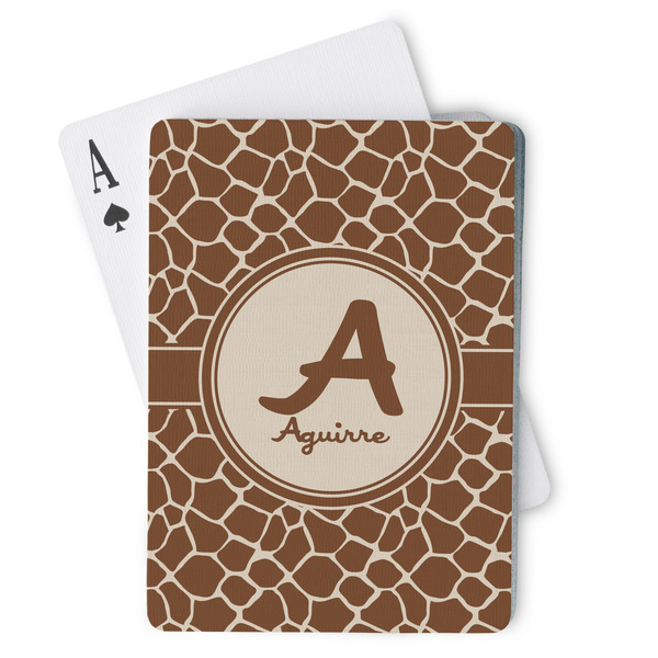 Custom Giraffe Print Playing Cards (Personalized)