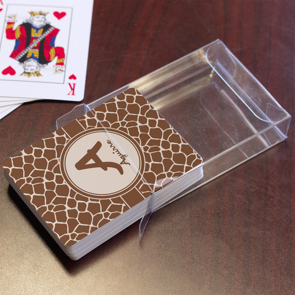 Giraffe Print Playing Cards - In Package