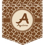 Giraffe Print Iron On Faux Pocket (Personalized)